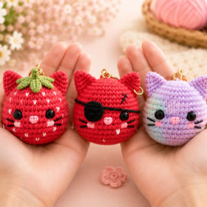 Crochet for Cat Lovers | Mini Cat Face Crochet Pattern PDF