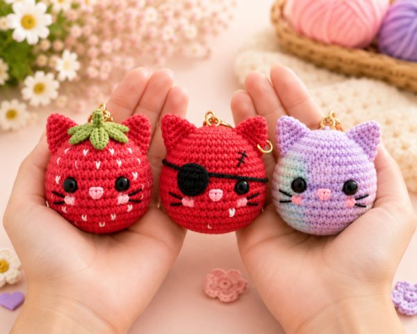 Crochet for Cat Lovers | Mini Cat Face Crochet Pattern PDF Crochet for Cat Lovers | Mini Cat Face Crochet Pattern PDF