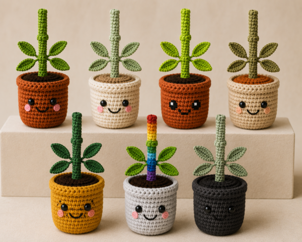 Pot Crochet Pattern | Pull & Grow Crochet Plant PDF