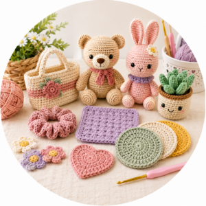 Discover beginner-friendly Crochet Patterns PDF downloads with easy projects, quick makes, and simple step-by-step tutorials. Perfect starter crochet patterns for new crocheters and handmade gift ideas.