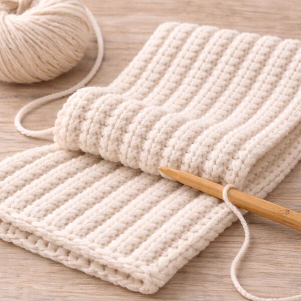 Chunky Ribbed Crochet Scarf Pattern | Easy Beginner BLO (PDF)