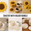 Crochet Pattern Bundle | Beginner Coaster Holder & Sunflower Coaster PDF
