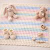 Easy Waffle Stitch Crochet Baby Blanket Pattern PDF | Cozy Multi-Color Blanket