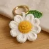 3D Daisy Keychain Crochet Pattern PDF | Easy Puff Stitch Flower Tutoria