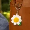 3D Daisy Keychain Crochet Pattern PDF | Easy Puff Stitch Flower Tutoria