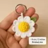 3D Daisy Keychain Crochet Pattern | Puff Stitch Flower PDF
