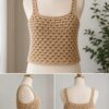 Crochet Top Pattern | Summer Breeze | Easy Crossed Stitch | DK Cotton | Sizes XS to XL