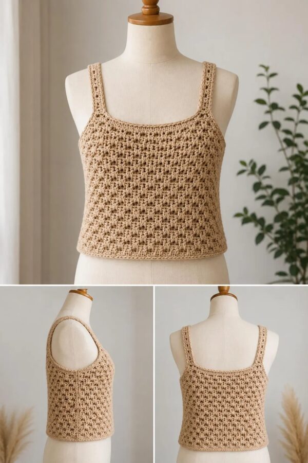 Crochet Top Pattern | Summer Breeze | Easy Crossed Stitch | DK Cotton | Sizes XS to XL