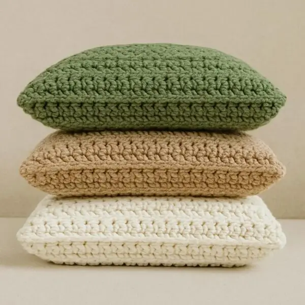 Chunky Crochet Cushion Pattern PDF | Easy Modern Throw Pillow Cover