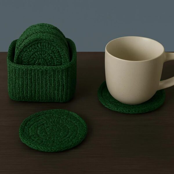 Easy Crochet Coaster Pattern with Holder PDF | Cozy Flower Coaster Set