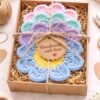 Flower Coaster Crochet Pattern PDF | Beginner Floral Mug Rug | 8 Petal Daisy Coaster