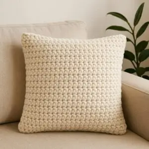 Chunky Crochet Cushion Pattern PDF | Easy Modern Throw Pillow Cover