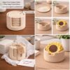 2 in 1 Crochet Coaster Pattern Bundle PDF | Minimal + Sunflower | Beginner Friendly DIY
