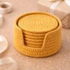 Golden Coaster & Holder Crochet Pattern | Beginner Friendly | 10 Coasters | PDF Download