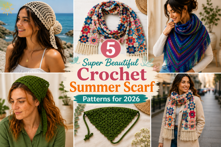 5 Super Beautiful Crochet Summer Scarf Patterns for 2026