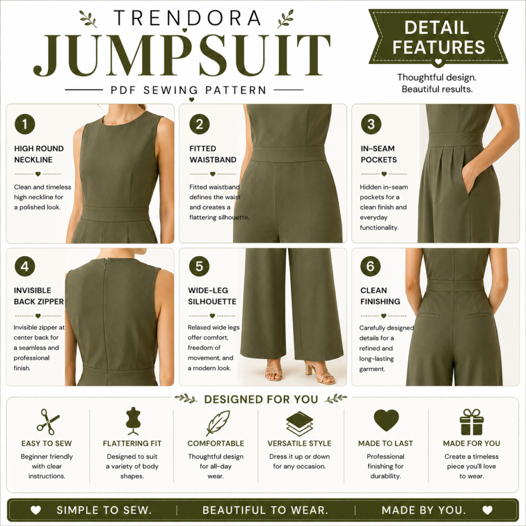 Trendora Jumpsuit Sewing Pattern