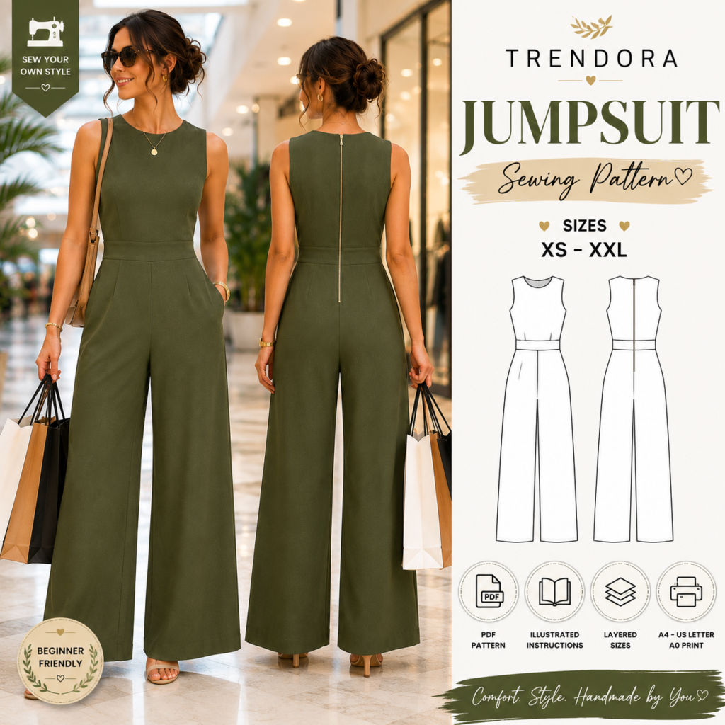 Trendora Jumpsuit Sewing Pattern