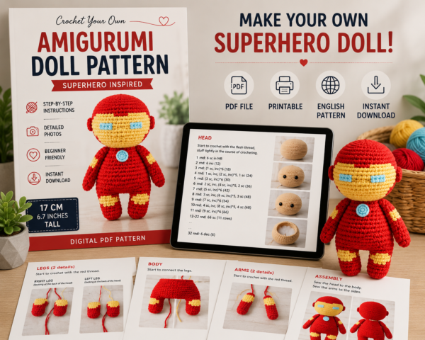 Iron Man Amigurumi Doll Pattern PDF Iron Man Amigurumi Doll Pattern PDF
