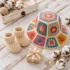 imageye___-_imgi_74_il_1588xN.8099986682_86l2 Granny Square Crochet Pattern Bundle PDF | Bucket Hat and Baby Booties Pattern | Instant Download Crochet Tutorial
