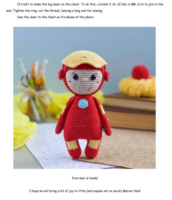 sdfadasda Amigurumi Doll Pattern PDF | Superhero Crochet Doll Pattern | Cute Character Toy Crochet Tutorial | Digital Download