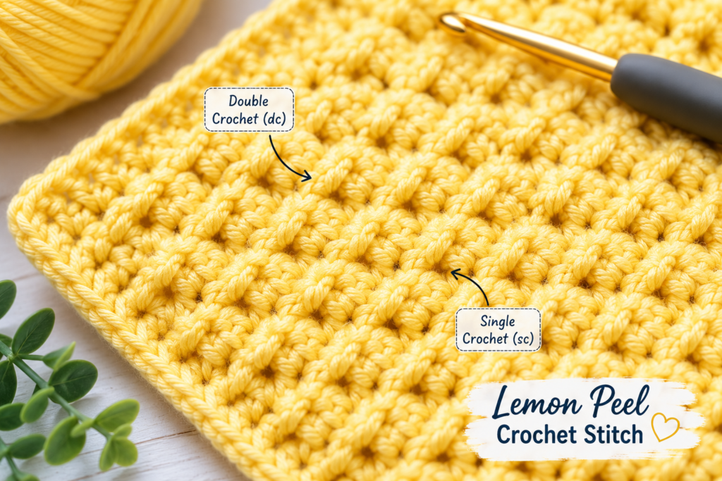 Lemon Peel Crochet Stitch: Beginner's Guide