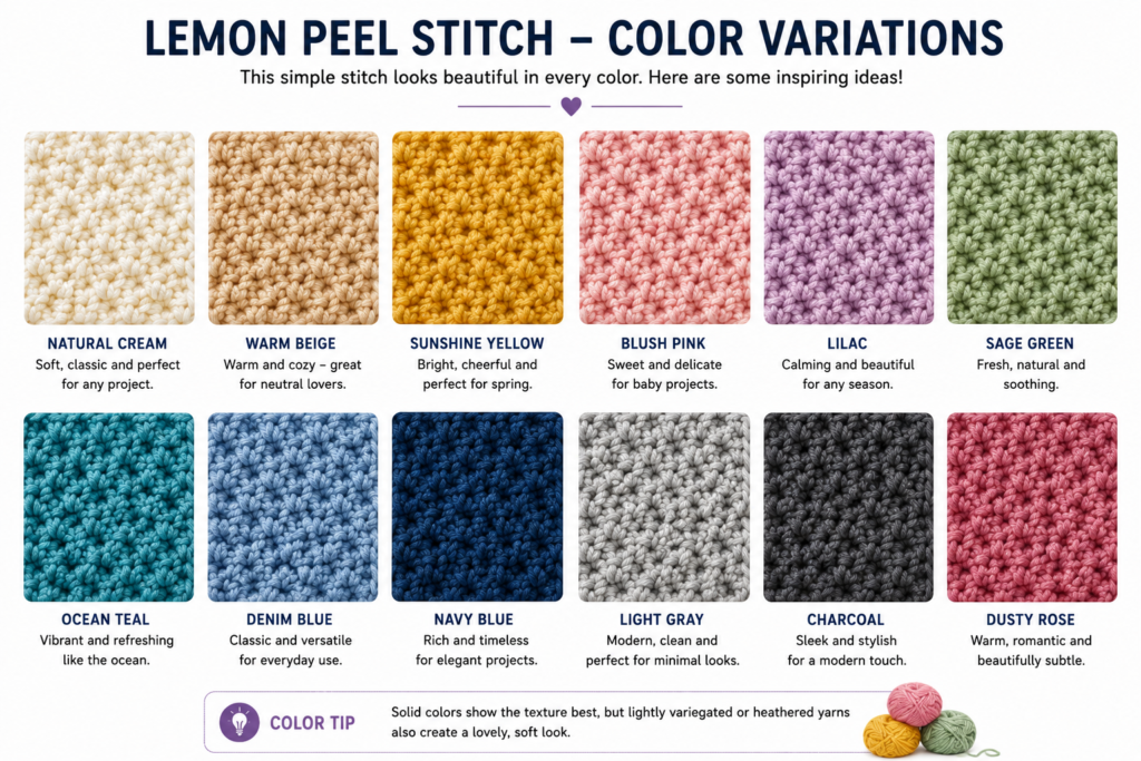 Lemon Peel Crochet Stitch