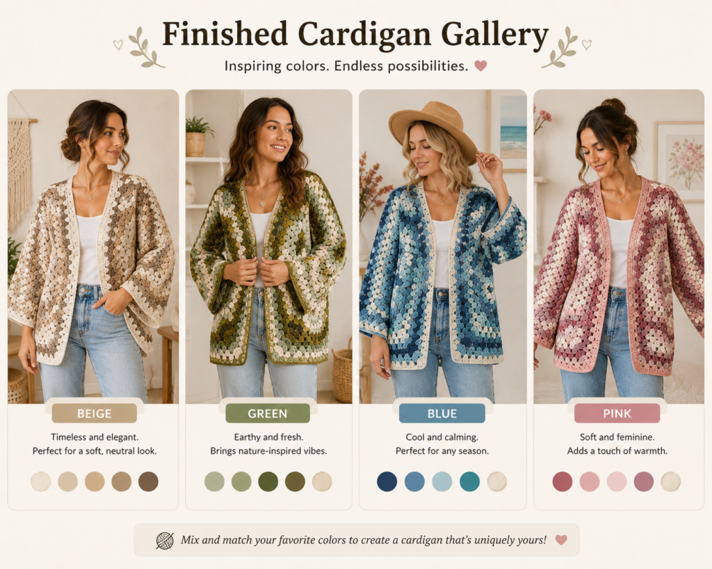 Hexagon Sweater Crochet Pattern