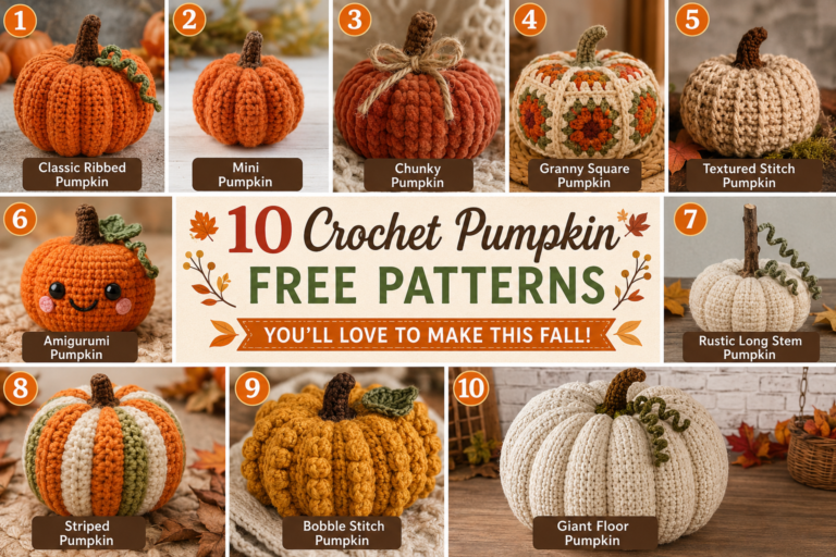 Crochet Pumpkin Free Patterns: 10 Complete Patterns with Full Instructions