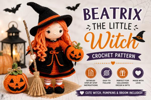 Halloween Crochet Patterns: Beatrix the Little Witch Halloween Crochet Patterns: Beatrix the Little Witch