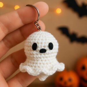 Ghost Crochet Keychain Pattern