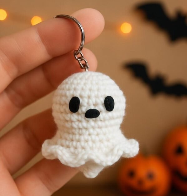 Ghost Crochet Keychain Pattern