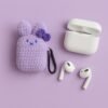 Crochet Bunny AirPods Case: Handmade Milk Cotton Plush Pouch