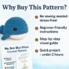 il_fullxfull.7086625636_3f2r.jpg Whale Crochet Pattern PDF | Beginner Friendly No-Sew Amigurumi Plush DIY