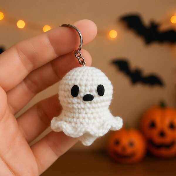 il_fullxfull.7091333740_o3nk.jpg Ghost Crochet Keychain Pattern, Amigurumi PDF, Beginner Spooky Plush (Digital Download)