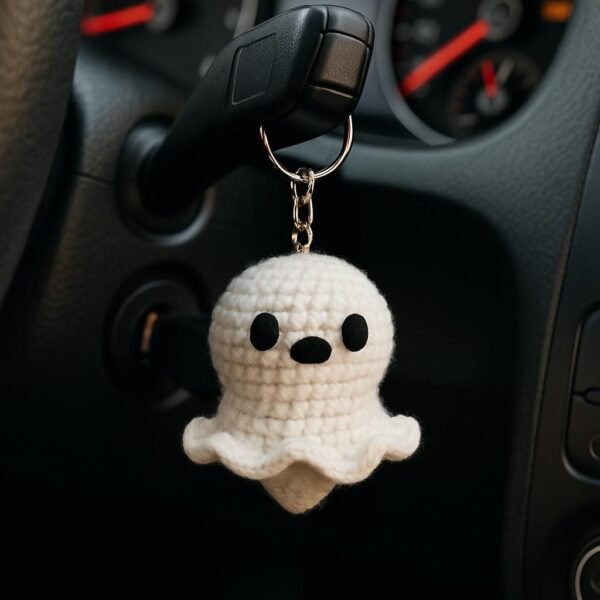 il_fullxfull.7091351996_qnx7.jpg Ghost Crochet Keychain Pattern, Amigurumi PDF, Beginner Spooky Plush (Digital Download)