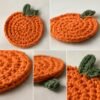il_fullxfull.7101218488_f5ck.jpg Pumpkin Coaster Crochet Pattern PDF | Beginner-Friendly Fall Decor | Quick Easy Gift | Halloween & Thanksgiving Home