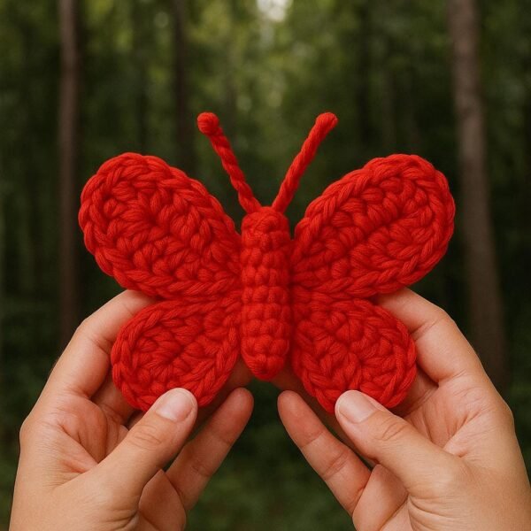 Crochet Butterfly Pattern: Easy Amigurumi Appliqué (PDF Download)