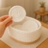 Crochet Basket & Coaster Pattern: Oval Wooden Base, Easy Home Decor (PDF Pattern