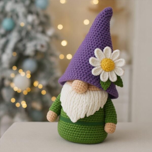 Daisy Gnome Crochet Pattern: Amigurumi Flower Gnome (PDF Download)