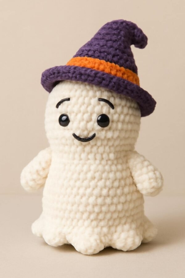 il_fullxfull.7123054002_713y.jpg Beginner Crochet Ghost Pattern, Amigurumi Plush PDF, Halloween Witch Hat (Digital Download)