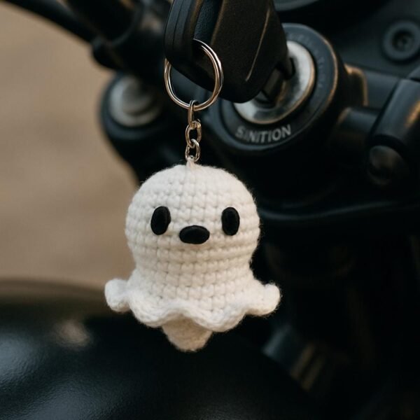il_fullxfull.7139306871_418p.jpg Ghost Crochet Keychain Pattern, Amigurumi PDF, Beginner Spooky Plush (Digital Download)