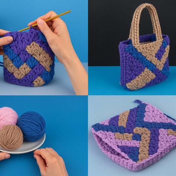 il_fullxfull.7147612541_ckvf.jpg Granny Square Crochet Bag Pattern, beginner friendly PDF, tote purse pattern