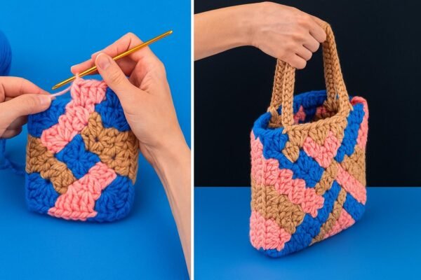 il_fullxfull.7147612749_te1a.jpg Granny Square Crochet Bag Pattern, beginner friendly PDF, tote purse pattern