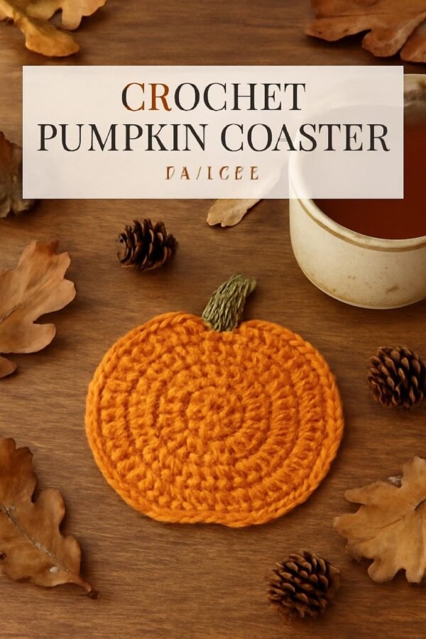 il_fullxfull.7149210867_5mbp.jpg Pumpkin Coaster Crochet Pattern PDF | Beginner-Friendly Fall Decor | Quick Easy Gift | Halloween & Thanksgiving Home
