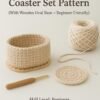 Crochet Basket & Coaster Pattern: Oval Wooden Base, Easy Home Decor (PDF Pattern