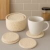 il_fullxfull.7150342488_swyp.jpg Crochet Coaster Pattern with Holder: Easy Round Coasters (PDF Pattern)
