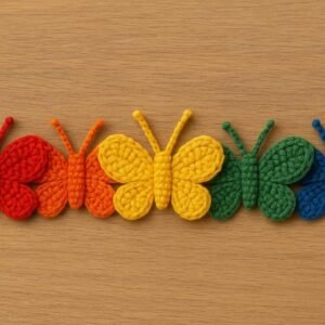 Crochet Butterfly Pattern: Easy Amigurumi Appliqué (PDF Download)