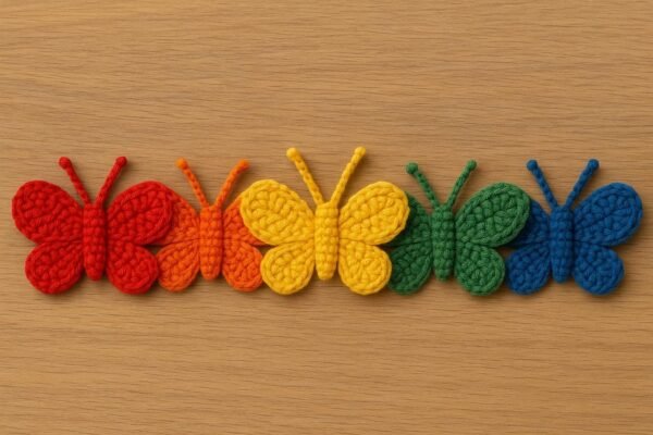 Crochet Butterfly Pattern: Easy Amigurumi Appliqué (PDF Download)