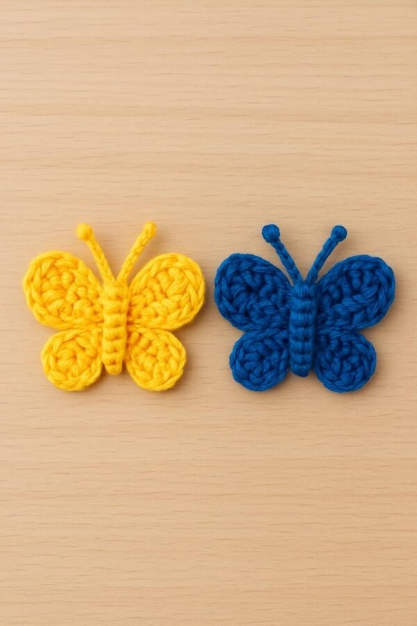 Crochet Butterfly Pattern: Easy Amigurumi Appliqué (PDF Download)