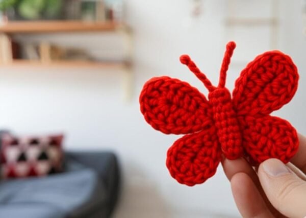 Crochet Butterfly Pattern: Easy Amigurumi Appliqué (PDF Download)